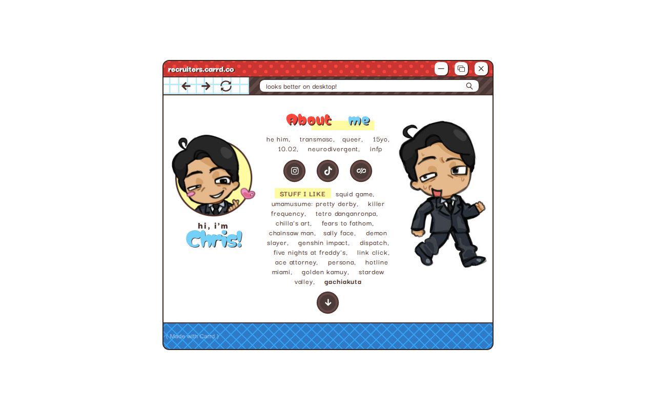Carrd profile picture for @recruiters